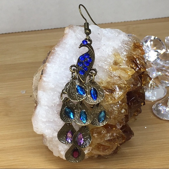Peacock Earrings ( Lightweight ) - Picture 5 of 11